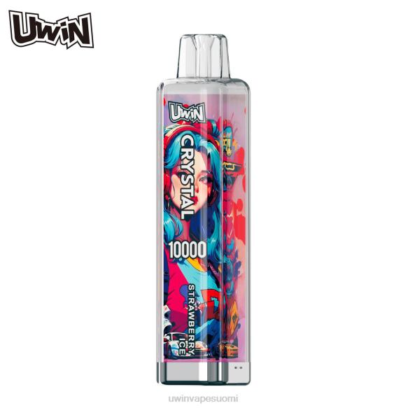 UWIN CRYSTAL 10 000 kertakäyttöistä höyryä mansikka jäätä 64V229 - Uwin Vape Pullistaa